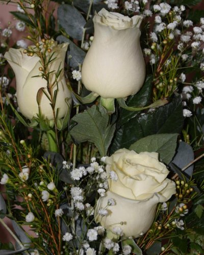 Ramo De 3 Rosas Blancas