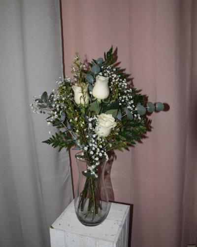 Ramo De 3 Rosas Blancas
