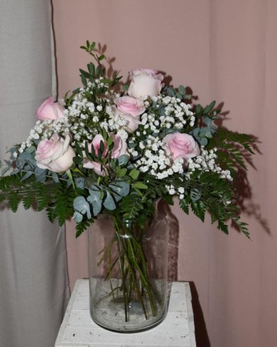 Ramo De 6 Rosas Rosa