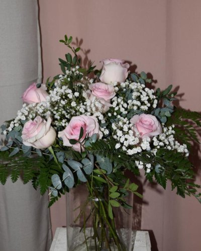 Ramo De 6 Rosas Rosa
