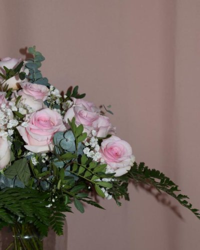 Ramo De 12 Rosas Rosa